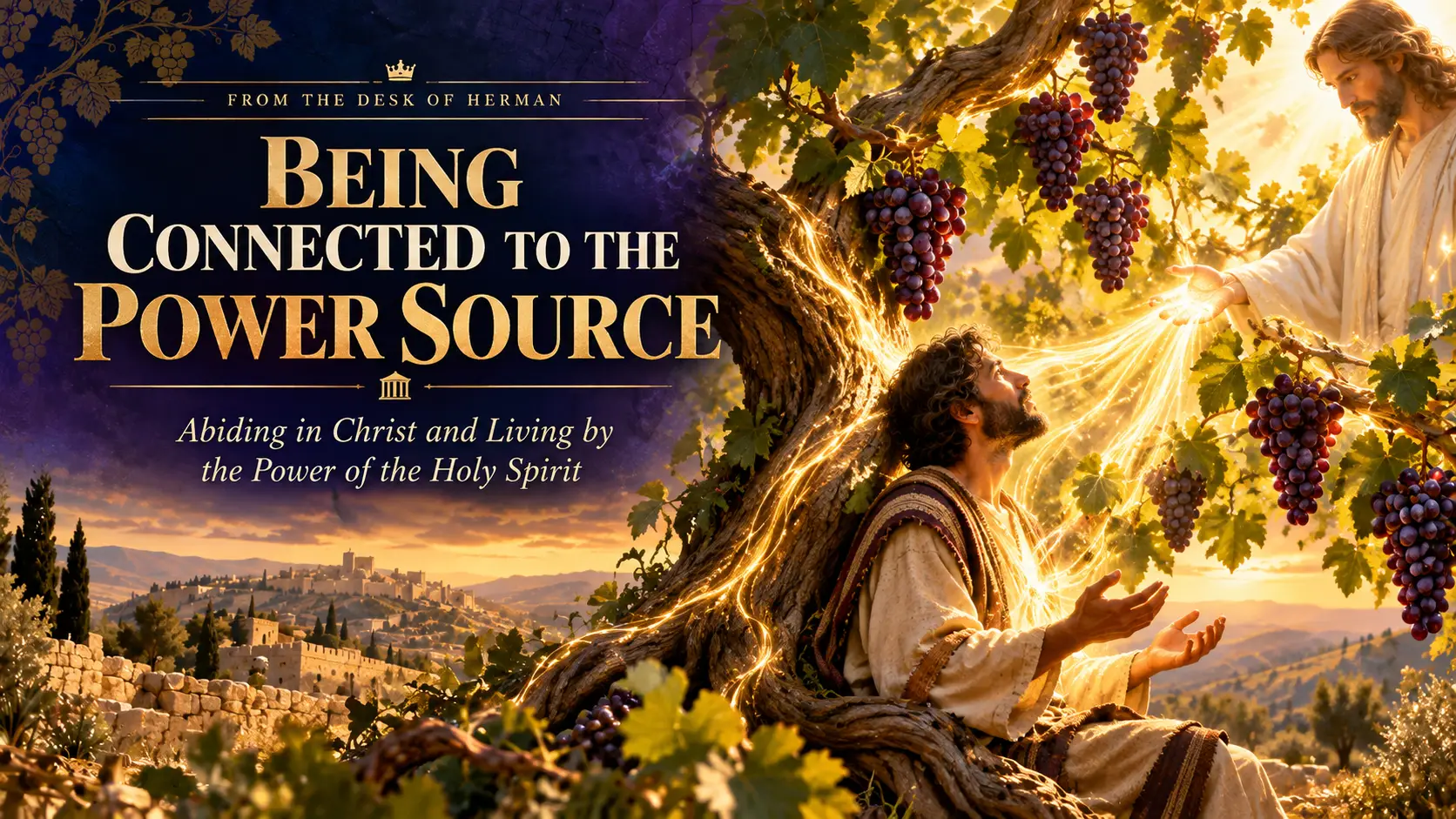 A believer abiding in Christ as the true vine, receiving life and strength through the Holy Spirit.