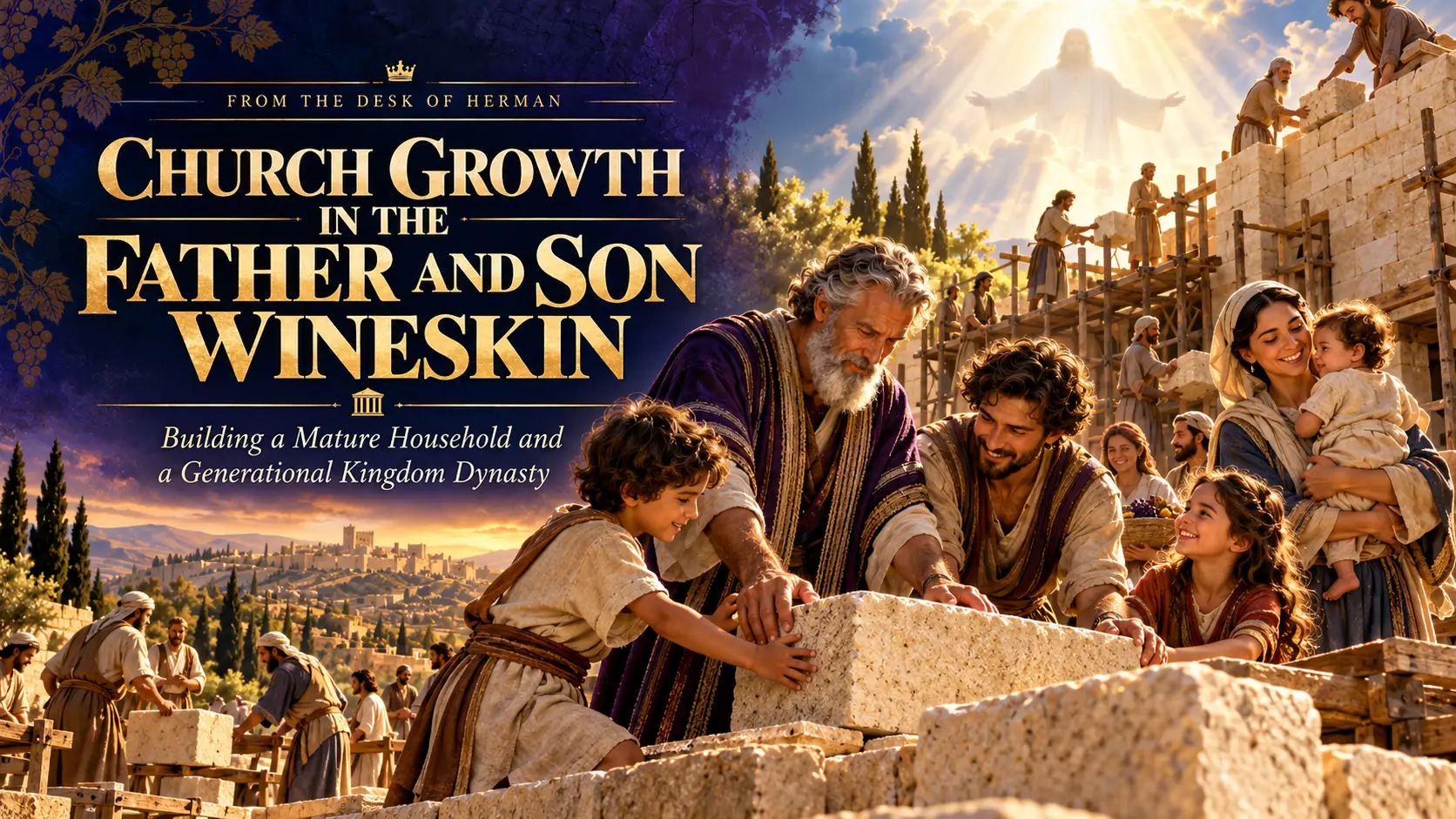 A multigenerational spiritual household building together around Christ as the foundation.