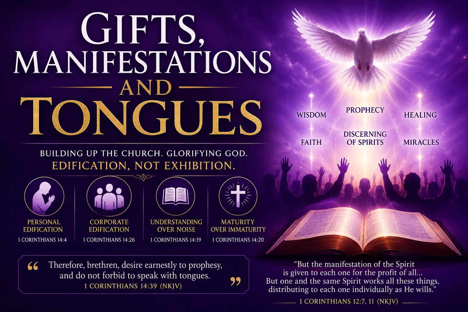 GIFTS, MANIFESTATIONS AND TONGUES