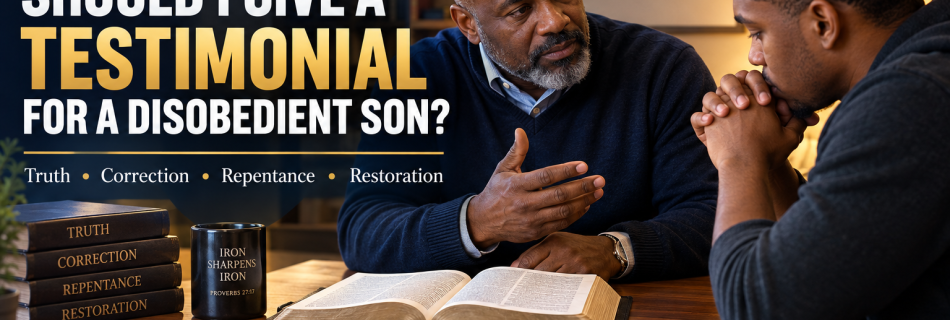 WORK TESTIMONIAL FOR A DISOBEDIENT SON