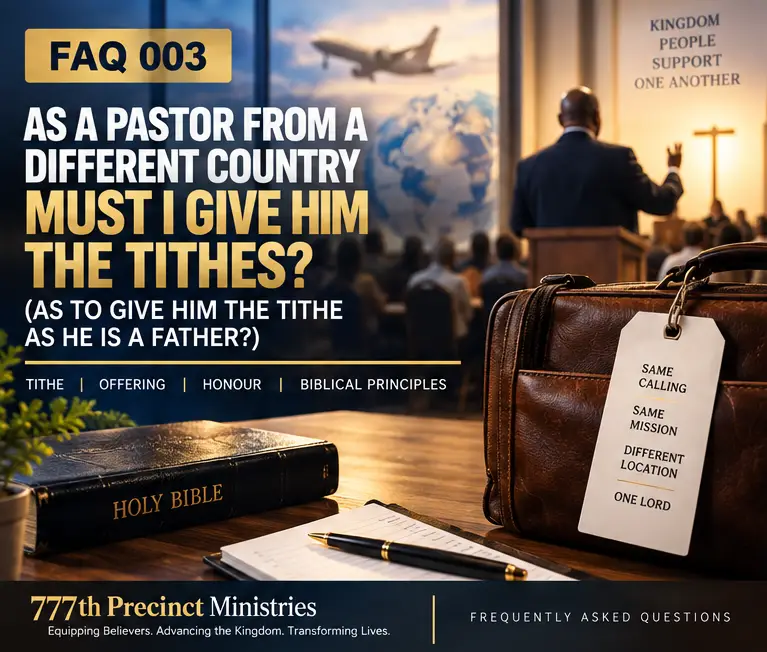 Tithe to a visiting pastor
