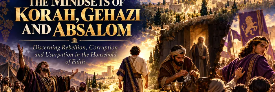 Three destructive biblical mindsets contrasted with a clear path of faithful sonship and integrity.