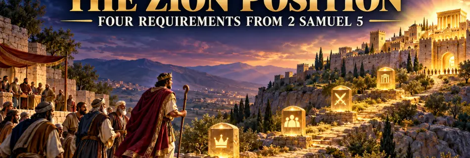 David moving from covenant recognition at Hebron toward established Kingdom administration at Zion