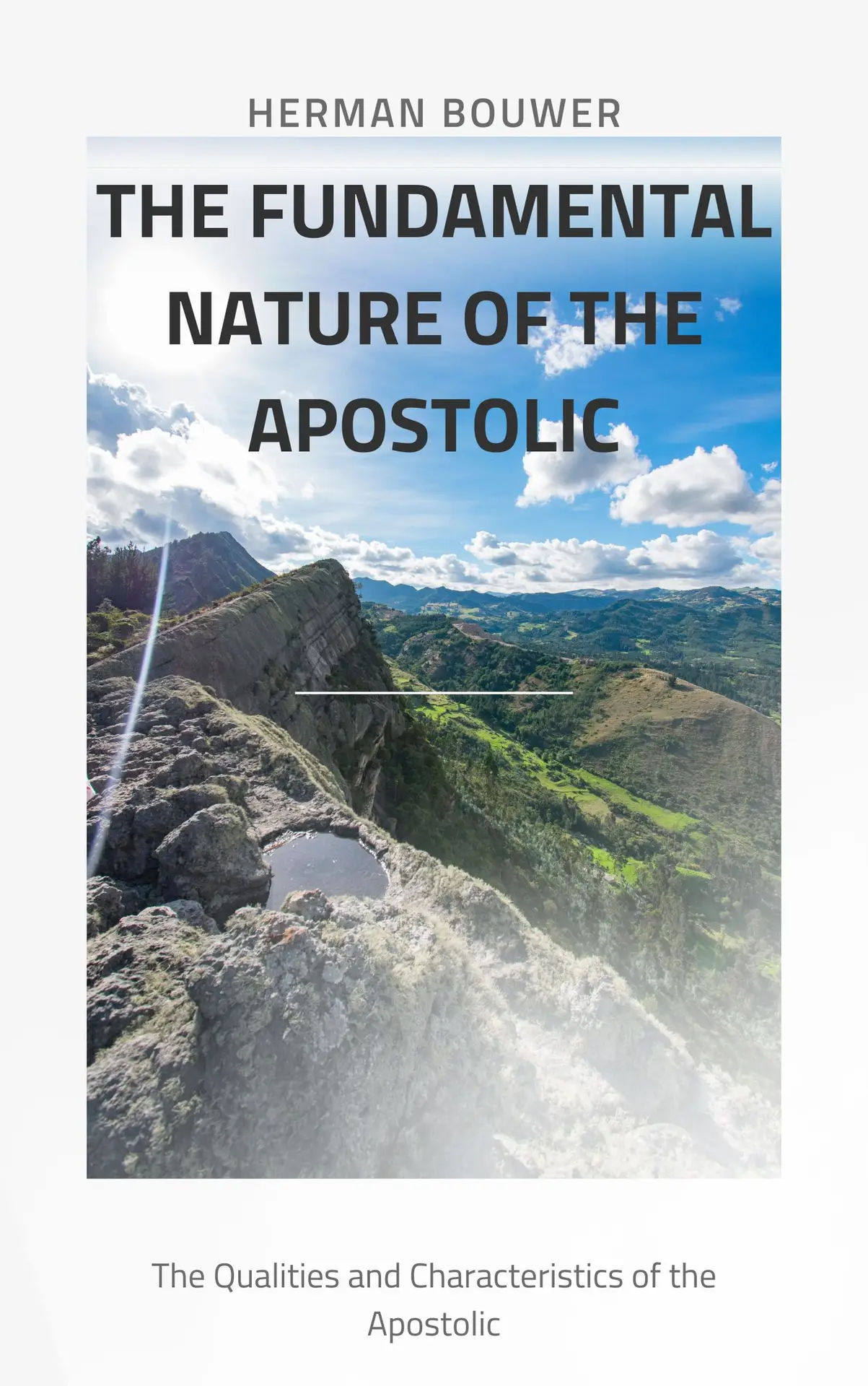 Book cover, nature, mountain view