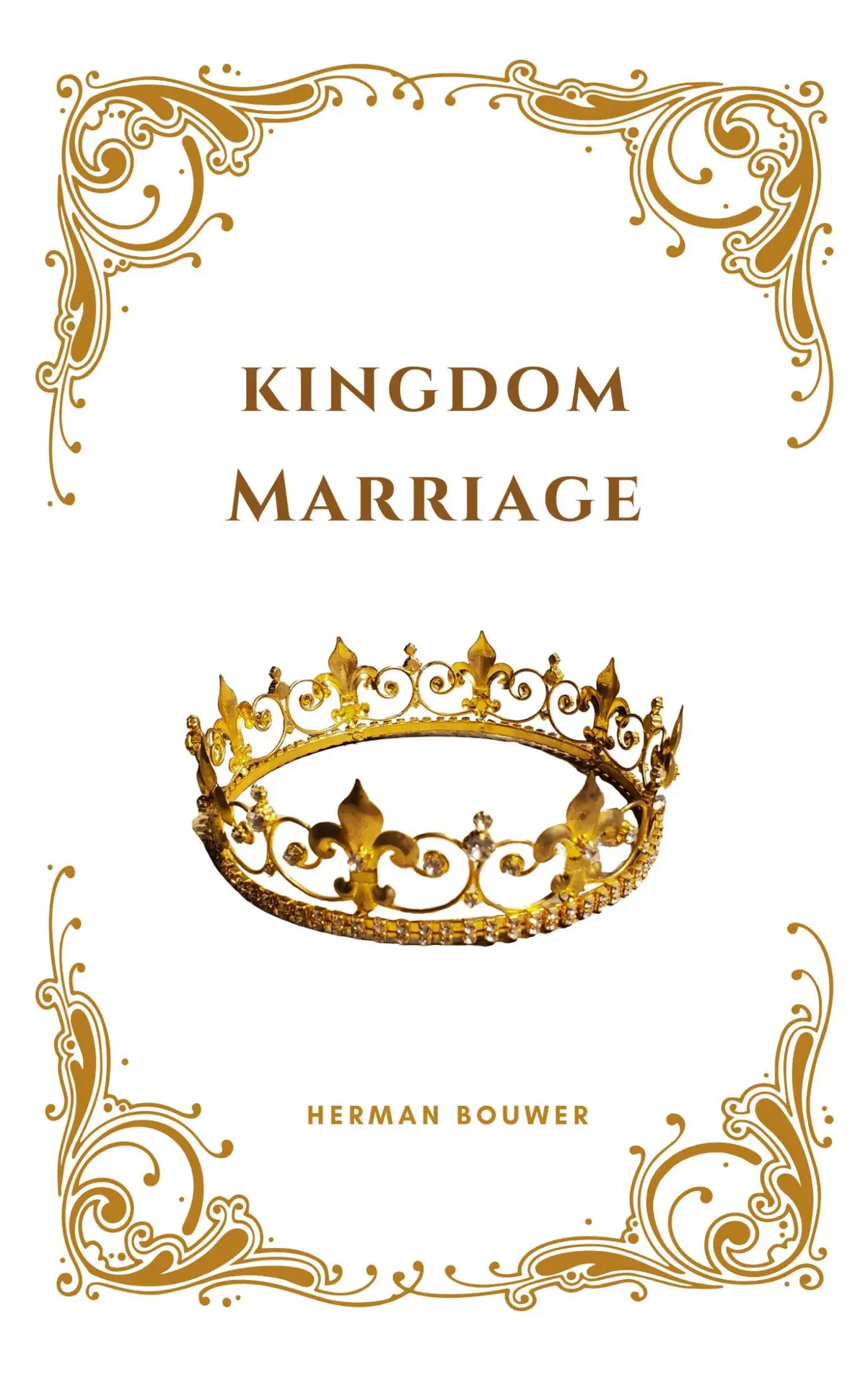 Golden crown on a white background. Kingdom Marriage