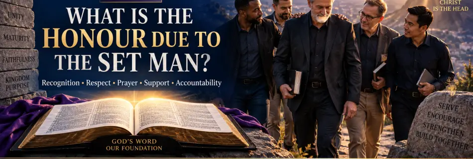 Biblical honour due to a set man through recognition, respect, prayer, support, service and Christ-centred accountability.